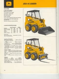 john deere jd24 skid steer hydraulic cylinder kit|jd24 loader specs.